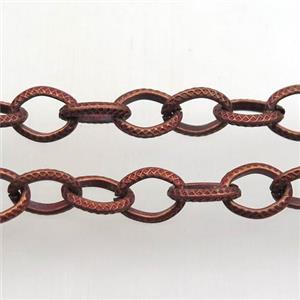 iron chain, antique red, approx 8-10mm [CHCL322]