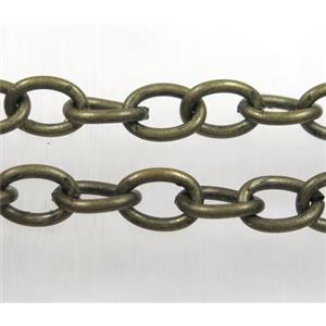 iron chain, Antique bronze plated, approx 9x12mm [CHCL36]