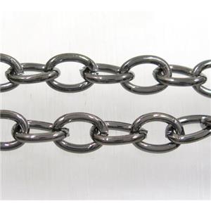 iron chain, black plated, approx 9x12mm [CHCL39]