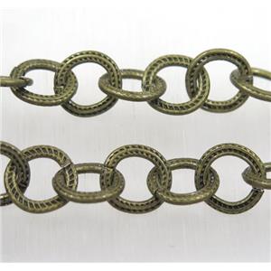 iron chain, Antique bronze plated, app12mm dia [CHCL46]