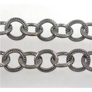 iron chain, black plated, app12mm dia [CHCL47]