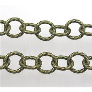 iron chain, Antique bronze plated, approx 10x11mm [CHCL52]