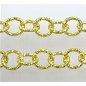 iron chain, gold plated, approx 10x11mm [CHCL54]