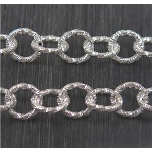 iron chain, silver plated, approx 10x11mm [CHCL55]