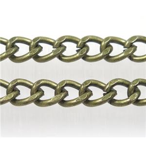 iron curb chain, antique bronze, approx 9x11.5mm [CHCL63]