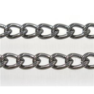 iron chain, black plated, approx 9x11.5mm [CHCL64]