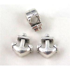 bead, tibetan silver Non-Nickel, approx 10-14mm, 5mm hole [DK10250]