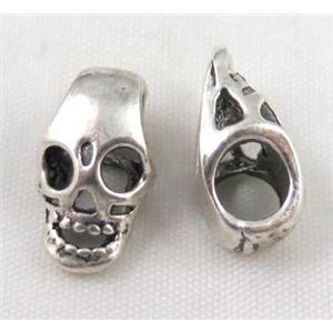 bead, tibetan silver Non-Nickel, approx 10-14mm, 5mm hole [DK10255]