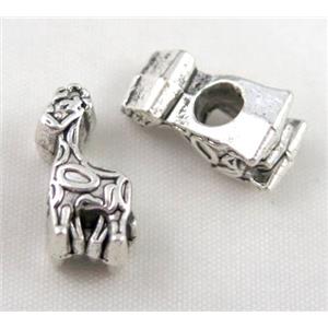 bead, tibetan silver Non-Nickel, approx 10-14mm, 5mm hole [DK10271]