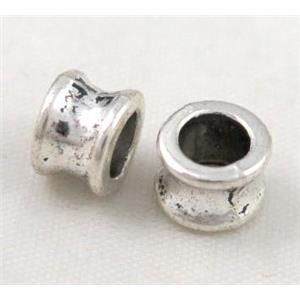 bead, tibetan silver Non-Nickel, approx 10-14mm, 5mm hole [DK10289]