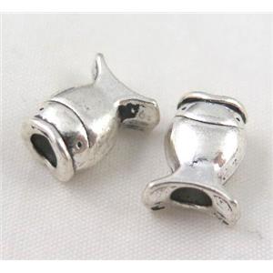 bead, tibetan silver Non-Nickel, approx 10-14mm, 5mm hole [DK10290]