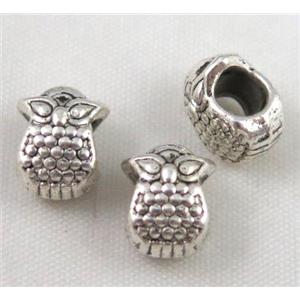 bead, tibetan silver Non-Nickel, approx 10-14mm, 5mm hole [DK10299]