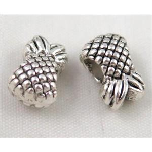 pineapple bead, tibetan silver Non-Nickel, approx 10-14mm, 5mm hole [DK10300]