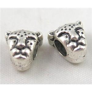 bead, tibetan silver Non-Nickel, approx 10-14mm, 5mm hole [DK10304]
