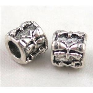 bead, tibetan silver Non-Nickel, approx 10-14mm, 5mm hole [DK10306]