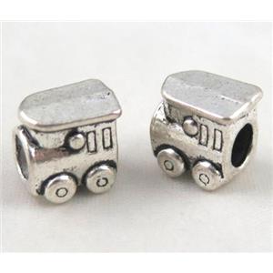 bead, tibetan silver Non-Nickel, approx 10-14mm, 5mm hole [DK10307]