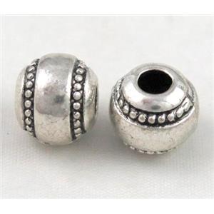 bead, tibetan silver Non-Nickel, approx 10-14mm, 5mm hole [DK10332]