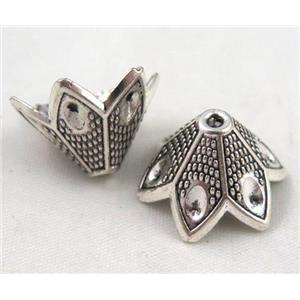 tibetan silver beadcaps Non-Nickel, approx 20mm dia, 14mm height [DK10366]