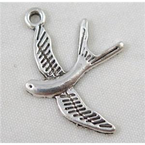 Tibetan silver bird pendant, Non-nickel, approx 20x30mm [DK10382]