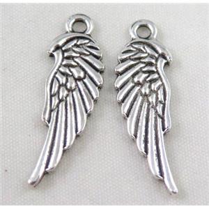 Tibetan silver wing pendant, Non-nickel, approx 10x30mm [DK10401]