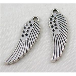 Tibetan silver angel wing pendant, Non-nickel, approx 8x25mm [DK10405]
