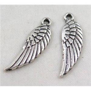 Tibetan silver angel wing pendant, Non-nickel, approx 10x28mm [DK10406]