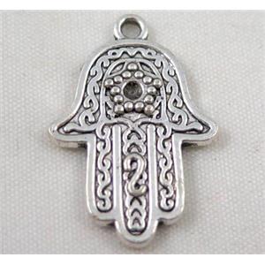 Tibetan silver hamsahand pendant, Non-nickel, approx 18x28mm [DK10408]