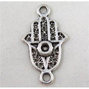 Tibetan silver hamsahand connector, Non-nickel, approx 15x28mm [DK10414]