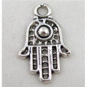 Tibetan silver hamsahand pendant, Non-nickel, approx 12x20mm [DK10417]