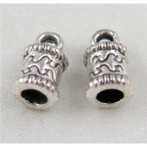 Tibetan silver pendant, Non-nickel, approx 6x11mm, 4mm hole [DK10428]