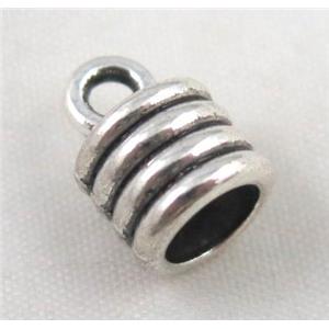 Tibetan silver pendant, Non-nickel, approx 10x14mm, 7mm hole [DK10429]