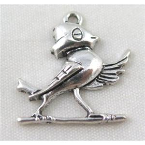 Tibetan silver bird pendant, Non-nickel, approx 20x20mm [DK10432]