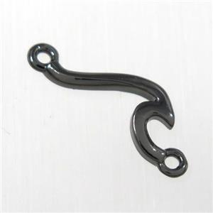 copper snake connector, black plated, approx 16mm [FD10474]