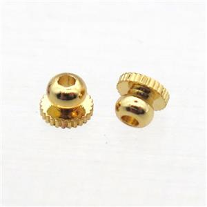 copper tassel cap bail, gold plated, approx 4mm [FD10533]