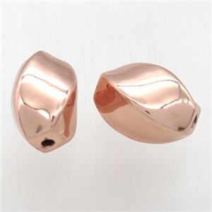 copper twist beads, rose gold, approx 8-14mm [FD10573-S]