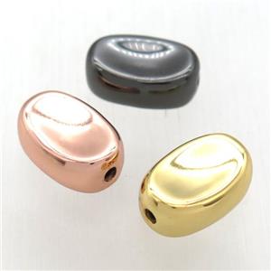 copper yuanbao beads, mixed color, approx 12-18mm [FD10580]