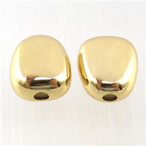 copper teardrop beads, gold plated, approx 13-16mm [FD10582]