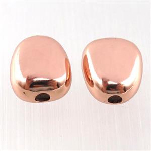 copper teardrop beads, rose gold, approx 13-16mm [FD10583]
