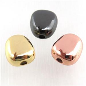 copper teardrop beads, mixed color, approx 13-16mm [FD10585]
