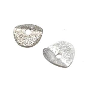 copper Thin slice beads, platinum plated, matte, approx 10mm dia [FD10587-10MM]