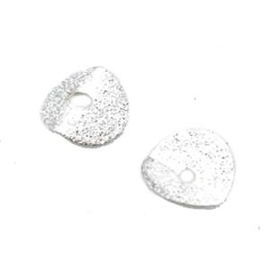 copper Thin slice beads, silver plated, matte, approx 10mm dia [FD10588-10MM]