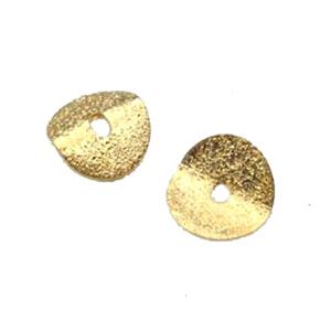 copper Thin slice spacer beads, gold plated, matte, approx 10mm dia [FD10589-10MM]