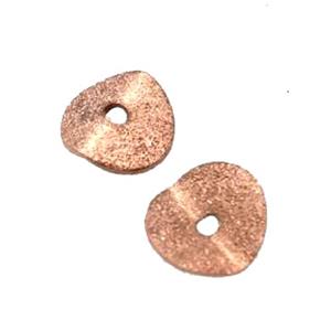 copper Thin slice beads, rose gold, matte, approx 10mm dia [FD10590-10MM]