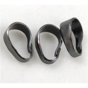 copper clasp, black plated, approx 6x9mm [FD217]