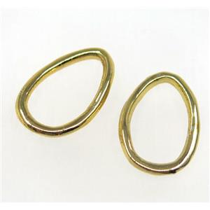 colorfast copper linker, gold plated, approx 15-21mm [FD218]