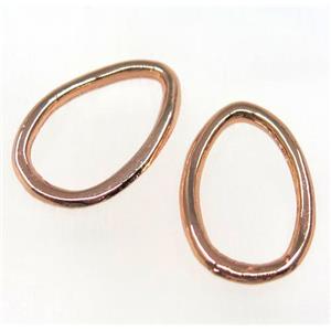 colorfast copper linker, rose gold, approx 15-21mm [FD219]