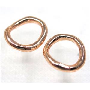 colorfast copper linker, rose gold, approx 17-20mm [FD226]