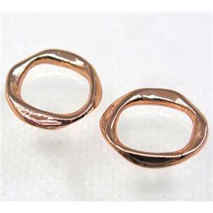 colorfast copper linker, rose gold, approx 17-20mm [FD229]