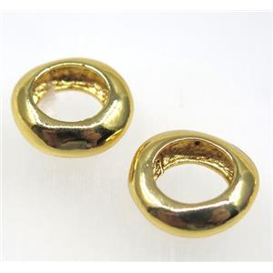 colorfast copper linker, gold plated, approx 18mm dia [FD230]