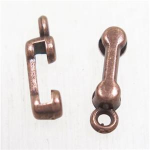 alloy phone pendant, antique red, approx 3.5-14mm [FD323]